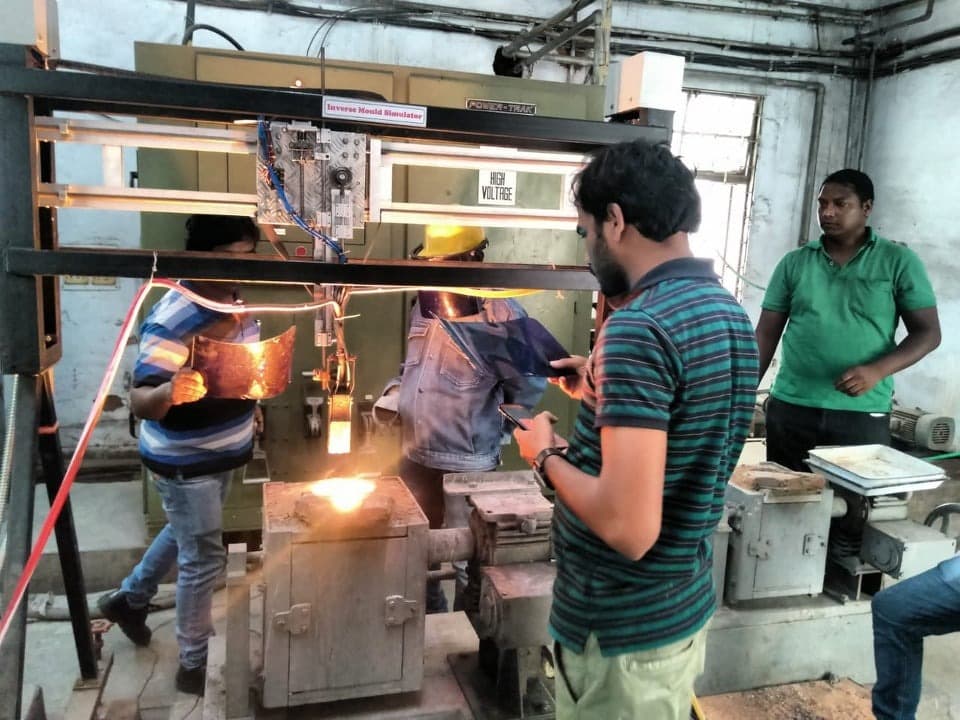 Inverse mould simulator trial at the Hub