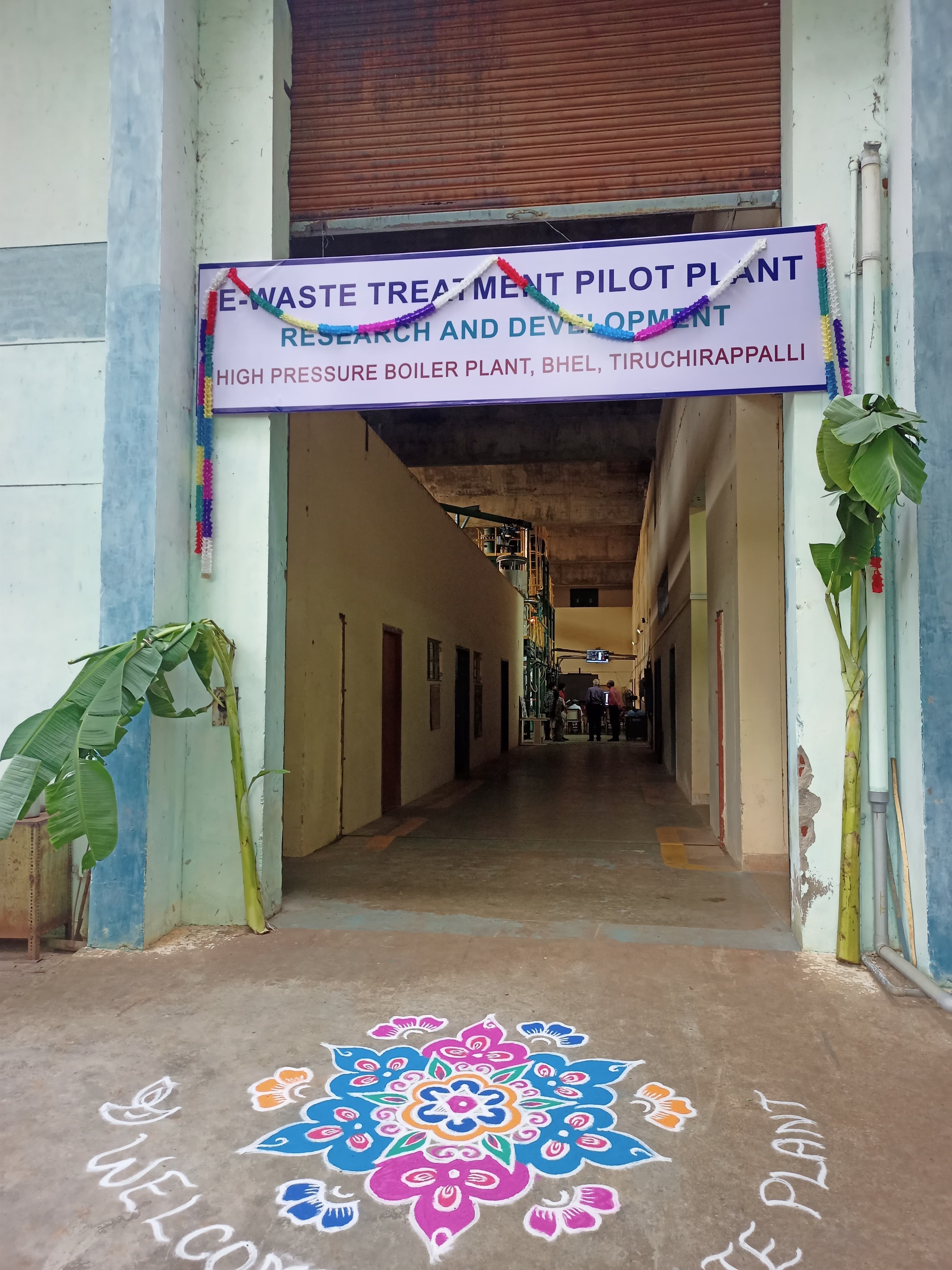 E-Waste Treatment Pilot Plant, a Hub facility deployed with BHEL-Trichy
